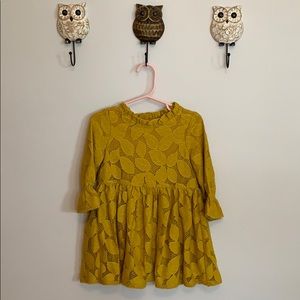 Mustard yellow toddler girls dress